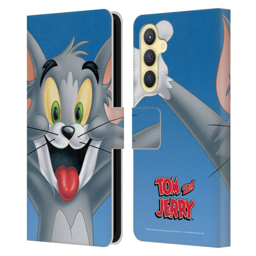 Tom and Jerry Full Face Tom Leather Book Wallet Case Cover For Samsung Galaxy S23 FE 5G