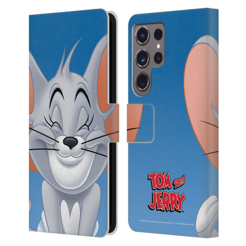 Tom and Jerry Full Face Nibbles Leather Book Wallet Case Cover For Samsung Galaxy S24 Ultra 5G