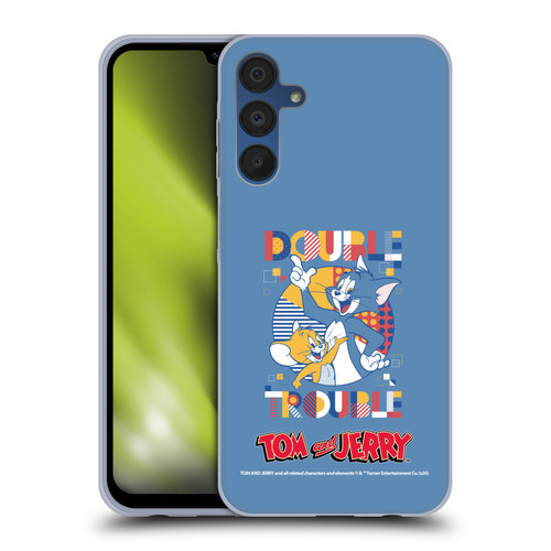 Tom and Jerry Color Blocks Double Trouble Soft Gel Case for Samsung Galaxy A15