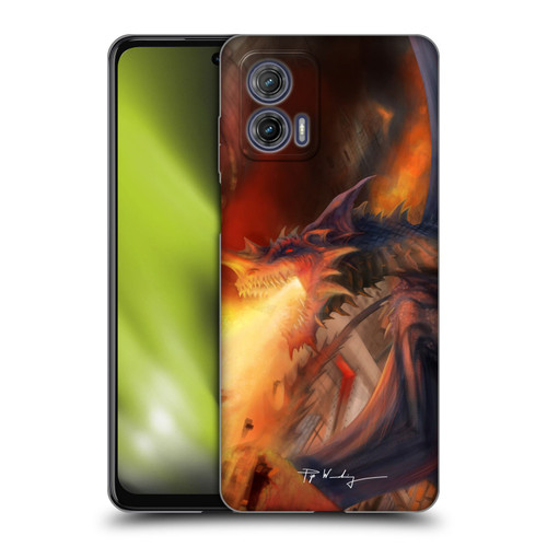 Piya Wannachaiwong Dragons Of Fire Blast Soft Gel Case for Motorola Moto G73 5G