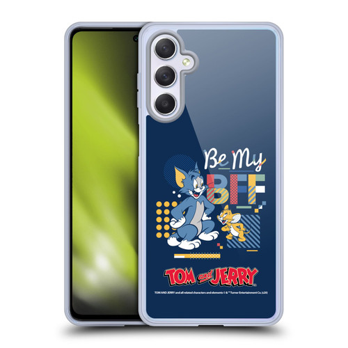 Tom and Jerry Color Blocks Be My Bff Soft Gel Case for Samsung Galaxy M54 5G