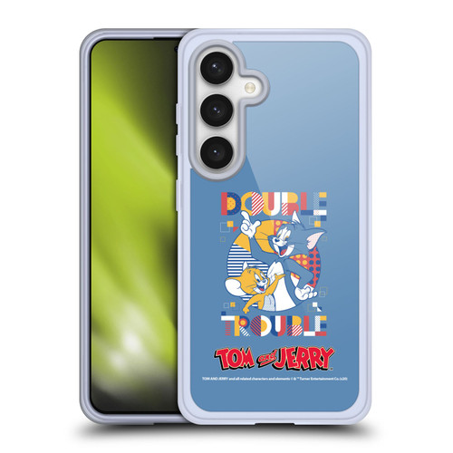 Tom and Jerry Color Blocks Double Trouble Soft Gel Case for Samsung Galaxy S24 5G