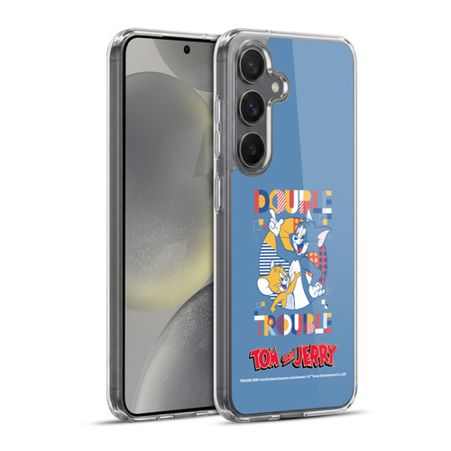 Tom and Jerry Color Blocks Double Trouble Soft Gel Case for Samsung Galaxy S24+ 5G & MagSafe