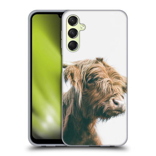 Patrik Lovrin Animal Portraits Majestic Highland Cow Soft Gel Case for Samsung Galaxy A24 4G / Galaxy M34 5G