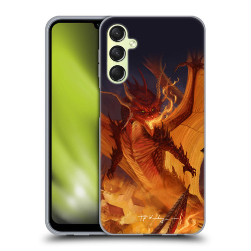 Piya Wannachaiwong Dragons Of Fire Dragonfire Soft Gel Case for Samsung Galaxy A24 4G / M34 5G