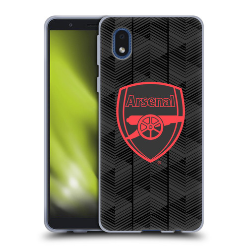 Arsenal FC Crest and Gunners Logo Black Soft Gel Case for Samsung Galaxy A01 Core (2020)