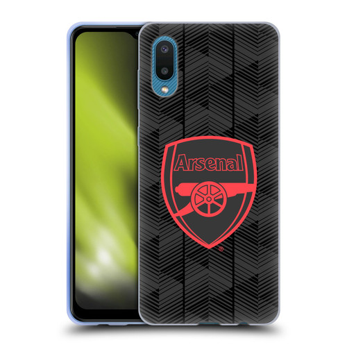 Arsenal FC Crest and Gunners Logo Black Soft Gel Case for Samsung Galaxy A02/M02 (2021)