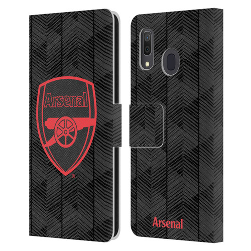 Arsenal FC Crest and Gunners Logo Black Leather Book Wallet Case Cover For Samsung Galaxy A33 5G (2022)