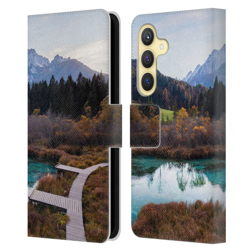 Patrik Lovrin Magical Lakes Zelenci, Slovenia In Autumn Leather Book Wallet Case Cover For Samsung Galaxy S24 5G