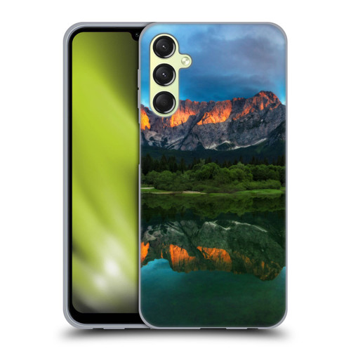 Patrik Lovrin Magical Lakes Burning Sunset Over Mountains Soft Gel Case for Samsung Galaxy A24 4G / Galaxy M34 5G
