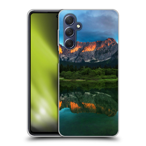 Patrik Lovrin Magical Lakes Burning Sunset Over Mountains Soft Gel Case for Samsung Galaxy M54 5G