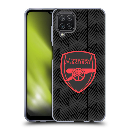 Arsenal FC Crest and Gunners Logo Black Soft Gel Case for Samsung Galaxy A12 (2020)