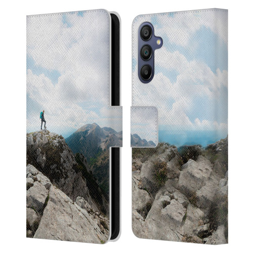 Patrik Lovrin Wanderlust Looking Over New Adventures Leather Book Wallet Case Cover For Samsung Galaxy A15