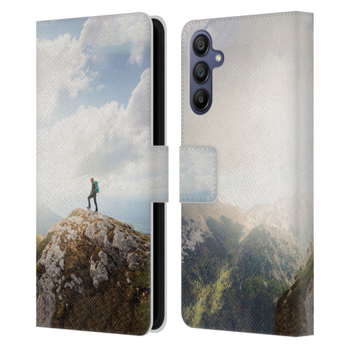 Patrik Lovrin Wanderlust Mountain Wanderer Leather Book Wallet Case Cover For Samsung Galaxy A15