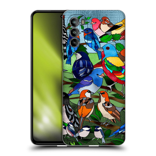 Suzan Lind Birds Stained Glass Soft Gel Case for Motorola Moto G82 5G