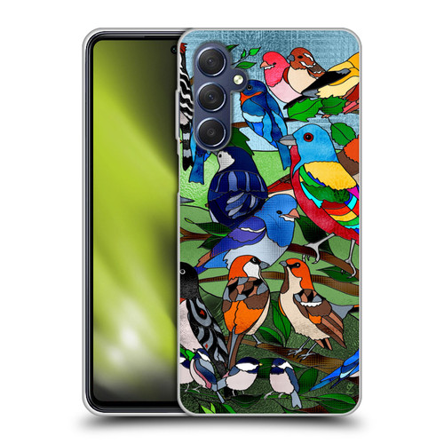Suzan Lind Birds Stained Glass Soft Gel Case for Samsung Galaxy M54 5G