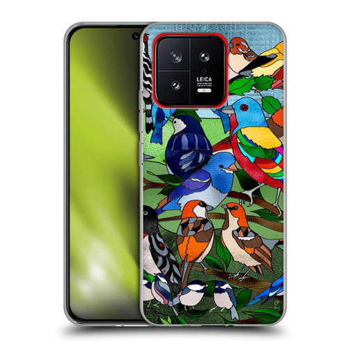 Suzan Lind Birds Stained Glass Soft Gel Case for Xiaomi 13 5G