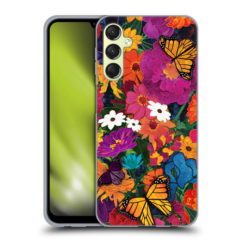 Suzan Lind Butterflies Flower Collage Soft Gel Case for Samsung Galaxy A24 4G / Galaxy M34 5G
