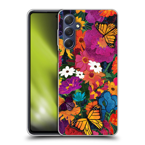 Suzan Lind Butterflies Flower Collage Soft Gel Case for Samsung Galaxy M54 5G