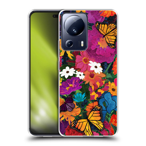 Suzan Lind Butterflies Flower Collage Soft Gel Case for Xiaomi 13 Lite 5G