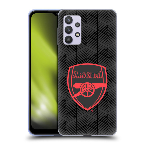 Arsenal FC Crest and Gunners Logo Black Soft Gel Case for Samsung Galaxy A32 5G / M32 5G (2021)