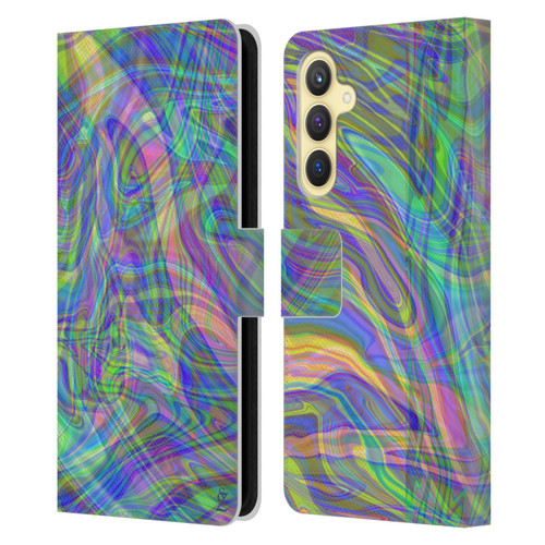 Suzan Lind Colours & Patterns Iridescent Abstract Leather Book Wallet Case Cover For Samsung Galaxy S23 FE 5G