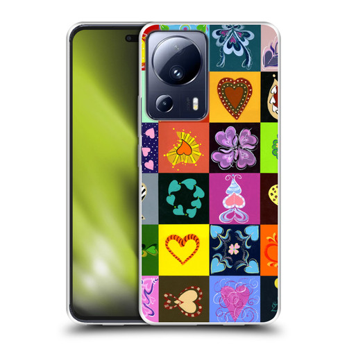Suzan Lind Colours & Patterns Heart Quilt Soft Gel Case for Xiaomi 13 Lite 5G