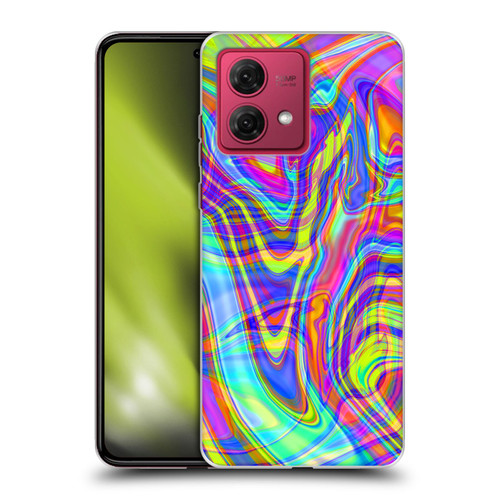 Suzan Lind Marble Illusion Rainbow Soft Gel Case for Motorola Moto G84 5G