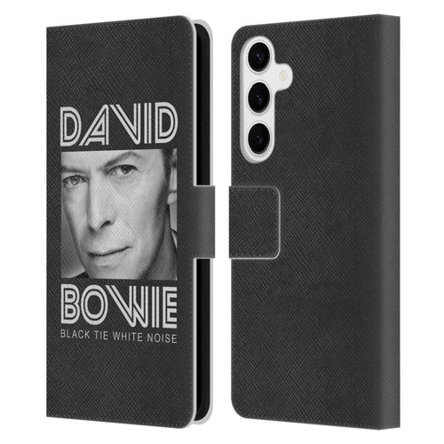 David Bowie Album Art Black Tie Leather Book Wallet Case Cover For Samsung Galaxy S24+ 5G