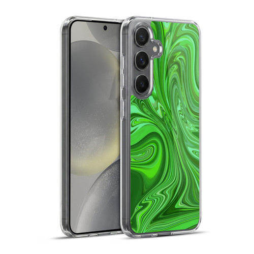 Suzan Lind Marble Emerald Green Soft Gel Case for Samsung Galaxy S24+ 5G & MagSafe
