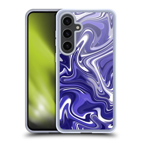 Suzan Lind Marble 2 Dark Violet Soft Gel Case for Samsung Galaxy S24+ 5G