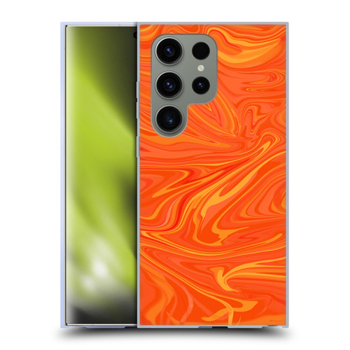 Suzan Lind Marble 2 Honey Orange Soft Gel Case for Samsung Galaxy S24 Ultra 5G