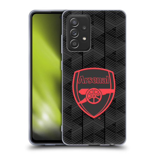 Arsenal FC Crest and Gunners Logo Black Soft Gel Case for Samsung Galaxy A52 / A52s / 5G (2021)