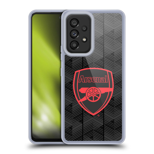 Arsenal FC Crest and Gunners Logo Black Soft Gel Case for Samsung Galaxy A53 5G (2022)