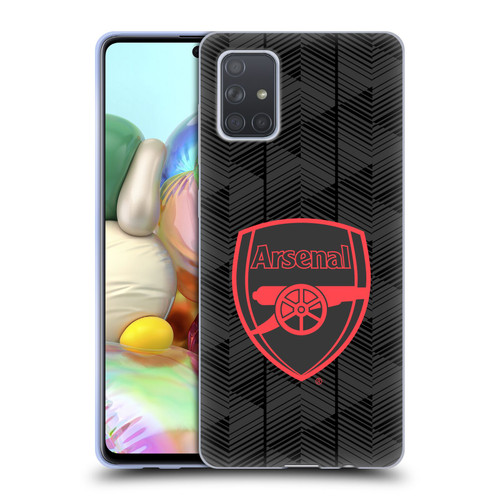 Arsenal FC Crest and Gunners Logo Black Soft Gel Case for Samsung Galaxy A71 (2019)