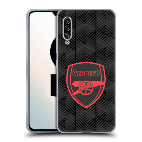 Arsenal FC Crest and Gunners Logo Black Soft Gel Case for Samsung Galaxy A90 5G (2019)
