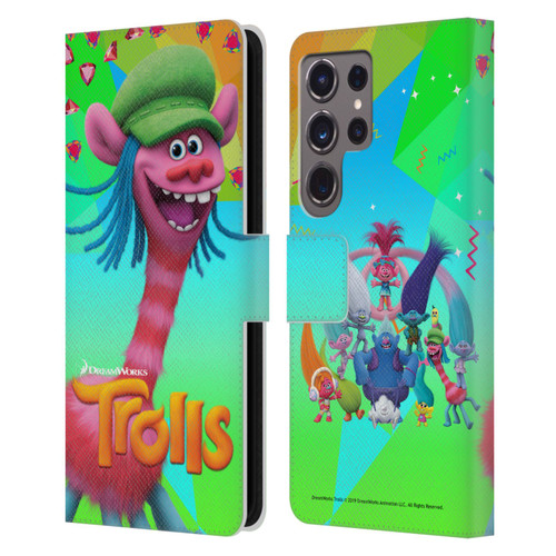 Trolls Snack Pack Cooper Leather Book Wallet Case Cover For Samsung Galaxy S24 Ultra 5G