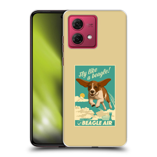 Lantern Press Dog Collection Fly Like A Beagle Soft Gel Case for Motorola Moto G84 5G