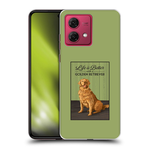 Lantern Press Dog Collection Life Is Better With A Golden Retriever Soft Gel Case for Motorola Moto G84 5G