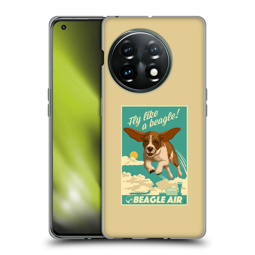Lantern Press Dog Collection Fly Like A Beagle Soft Gel Case for OnePlus 11 5G