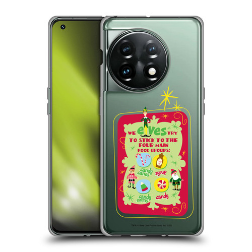 Elf Movie Graphics 1 Food Groups Soft Gel Case for OnePlus 11 5G