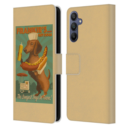 Lantern Press Dog Collection Frankie's Leather Book Wallet Case Cover For Samsung Galaxy A15