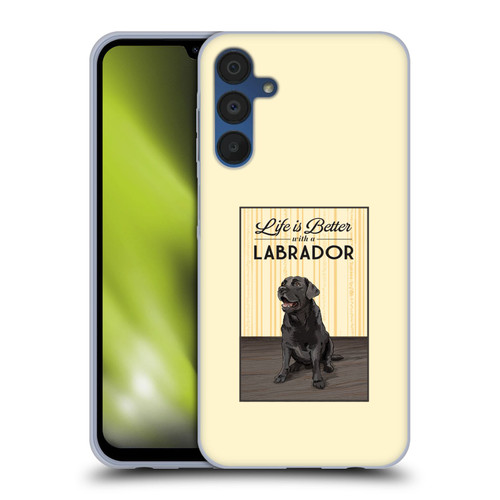 Lantern Press Dog Collection Labrador Soft Gel Case for Samsung Galaxy A15