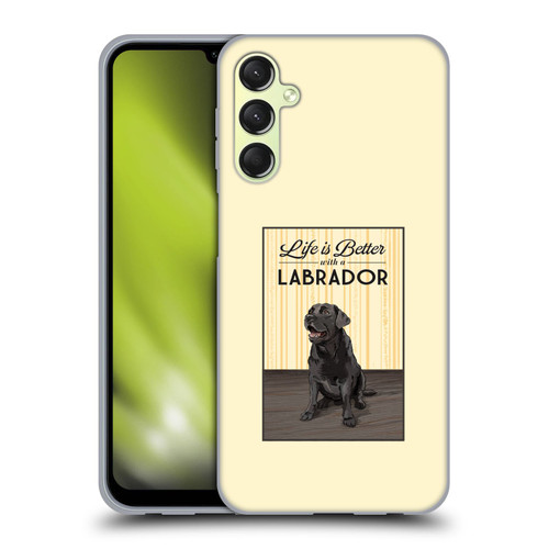 Lantern Press Dog Collection Labrador Soft Gel Case for Samsung Galaxy A24 4G / Galaxy M34 5G