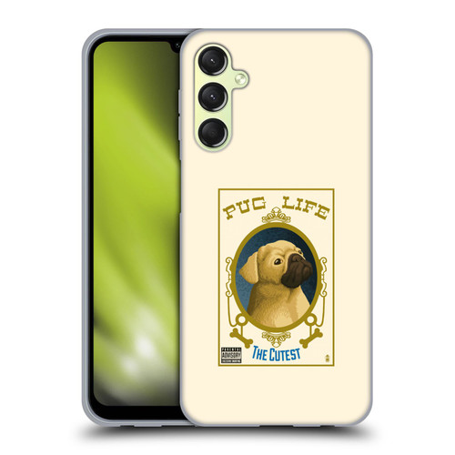 Lantern Press Dog Collection Pug Life Soft Gel Case for Samsung Galaxy A24 4G / Galaxy M34 5G