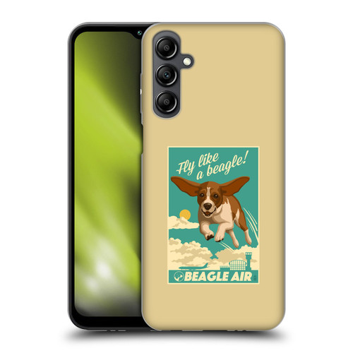 Lantern Press Dog Collection Fly Like A Beagle Soft Gel Case for Samsung Galaxy M14 5G