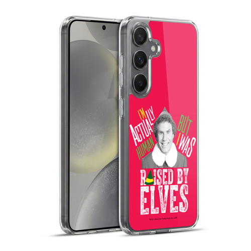 Elf Movie Graphics 1 Raised By Elves Soft Gel Case for Samsung Galaxy S24+ 5G & MagSafe