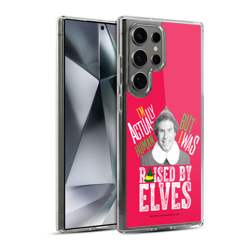 Elf Movie Graphics 1 Raised By Elves Soft Gel Case for Samsung Galaxy S24 Ultra 5G & MagSafe