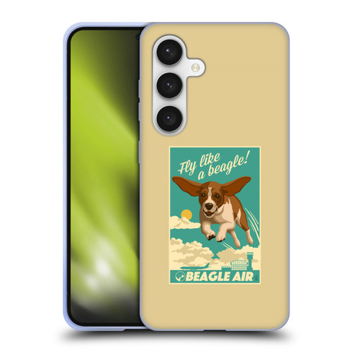 Lantern Press Dog Collection Fly Like A Beagle Soft Gel Case for Samsung Galaxy S24 5G