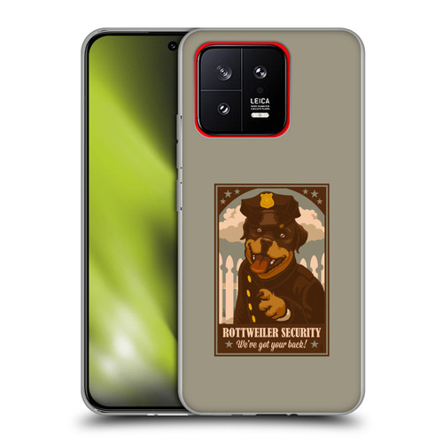 Lantern Press Dog Collection Rottweiller Security Soft Gel Case for Xiaomi 13 5G